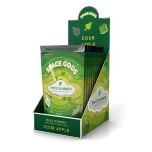 Space Gods Gummies Sour Apple 10pc/10pk – Regular Dose